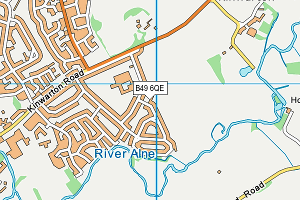 B49 6QE map - OS VectorMap District (Ordnance Survey)