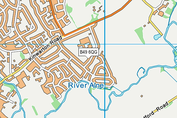 B49 6QG map - OS VectorMap District (Ordnance Survey)