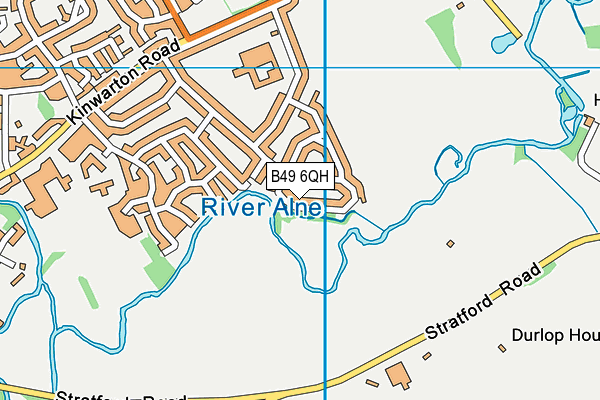 B49 6QH map - OS VectorMap District (Ordnance Survey)