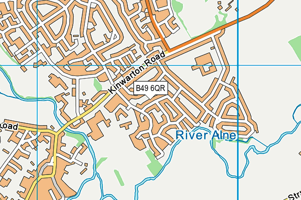 B49 6QR map - OS VectorMap District (Ordnance Survey)