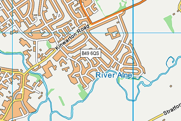 B49 6QS map - OS VectorMap District (Ordnance Survey)