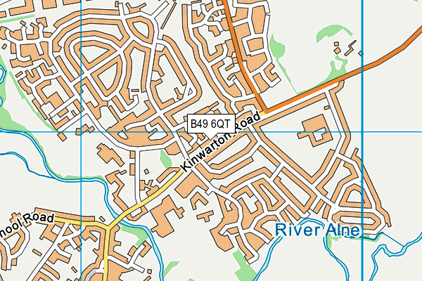 B49 6QT map - OS VectorMap District (Ordnance Survey)