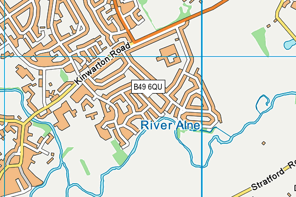 B49 6QU map - OS VectorMap District (Ordnance Survey)