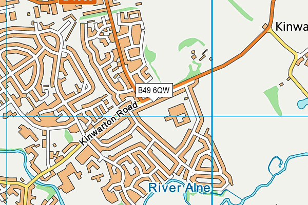 B49 6QW map - OS VectorMap District (Ordnance Survey)