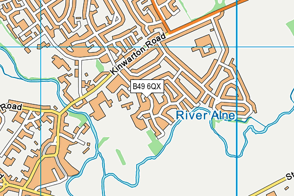 B49 6QX map - OS VectorMap District (Ordnance Survey)