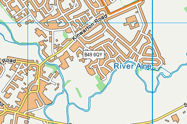 B49 6QY map - OS VectorMap District (Ordnance Survey)