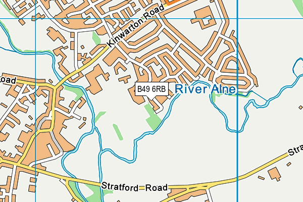 B49 6RB map - OS VectorMap District (Ordnance Survey)