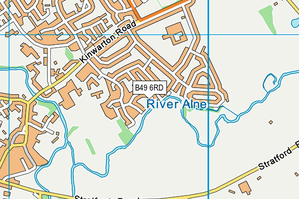 B49 6RD map - OS VectorMap District (Ordnance Survey)