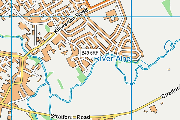 B49 6RF map - OS VectorMap District (Ordnance Survey)