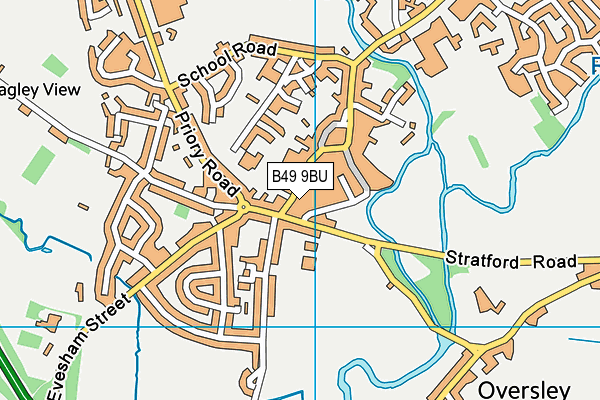 B49 9BU map - OS VectorMap District (Ordnance Survey)