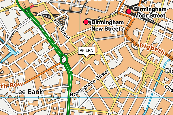 B5 4BN map - OS VectorMap District (Ordnance Survey)