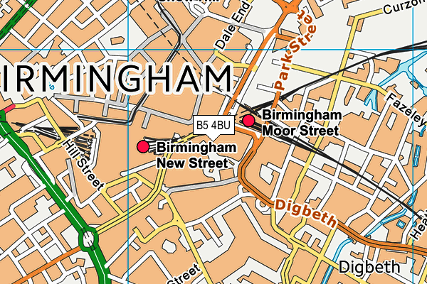 B5 4BU map - OS VectorMap District (Ordnance Survey)