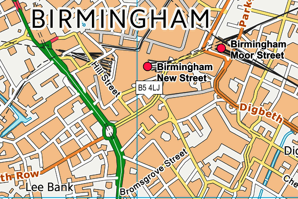 B5 4LJ map - OS VectorMap District (Ordnance Survey)