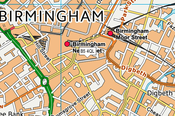 B5 4QL map - OS VectorMap District (Ordnance Survey)