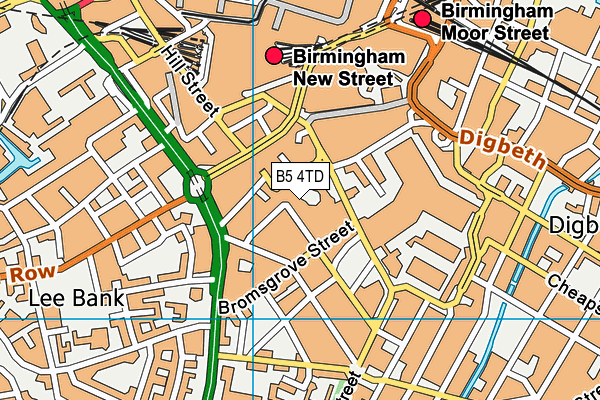 Puregym (Birmingham Arcadian Centre) map (B5 4TD) - OS VectorMap District (Ordnance Survey)