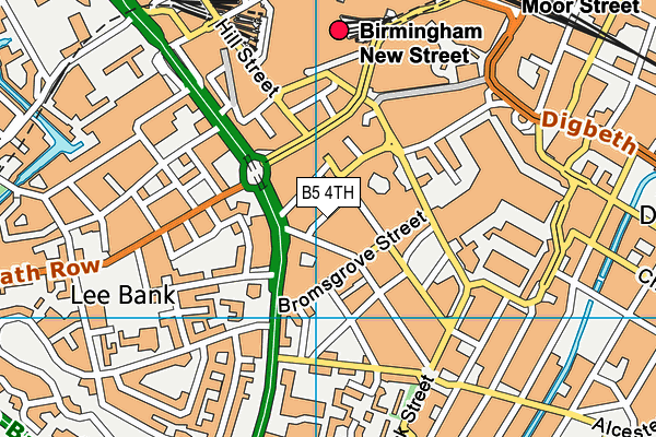 B5 4TH map - OS VectorMap District (Ordnance Survey)