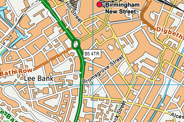 B5 4TR map - OS VectorMap District (Ordnance Survey)