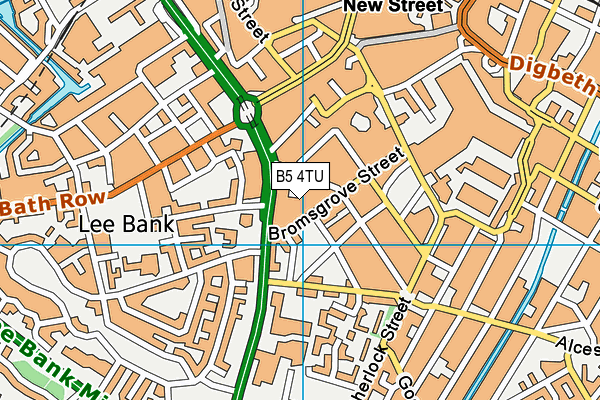 B5 4TU map - OS VectorMap District (Ordnance Survey)