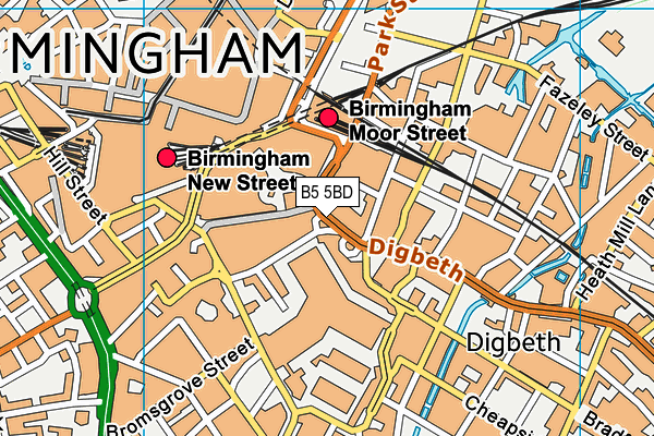 B5 5BD map - OS VectorMap District (Ordnance Survey)