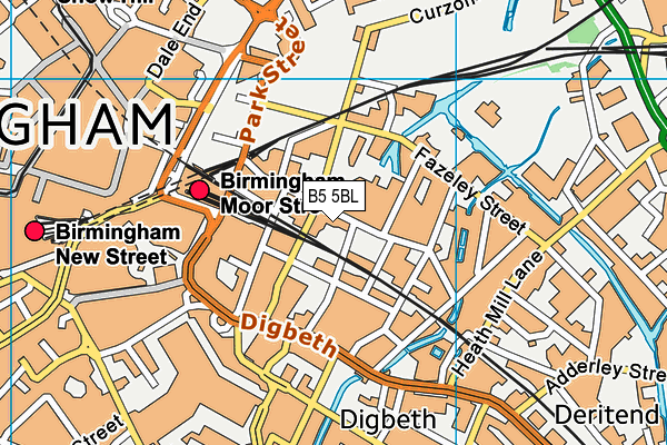 B5 5BL map - OS VectorMap District (Ordnance Survey)