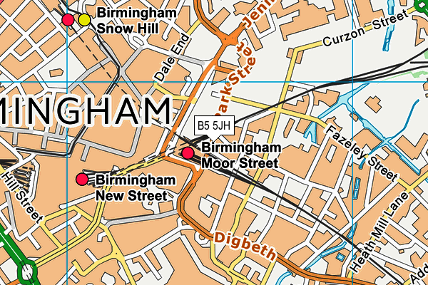 B5 5JH map - OS VectorMap District (Ordnance Survey)