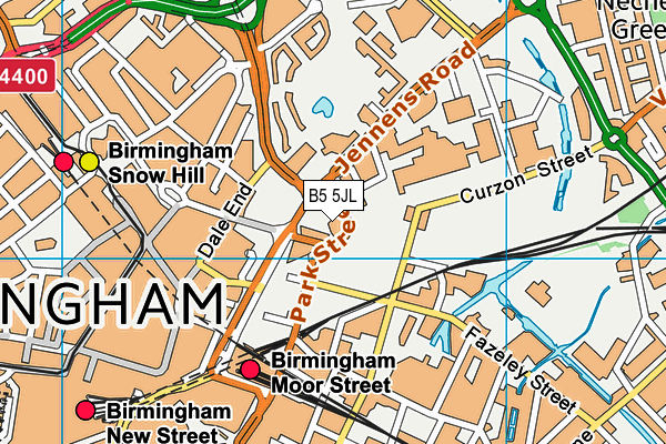 B5 5JL map - OS VectorMap District (Ordnance Survey)