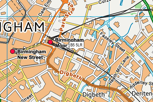 B5 5LR map - OS VectorMap District (Ordnance Survey)