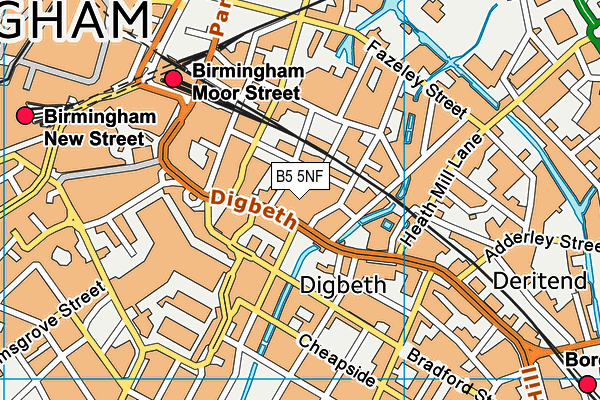 B5 5NF map - OS VectorMap District (Ordnance Survey)