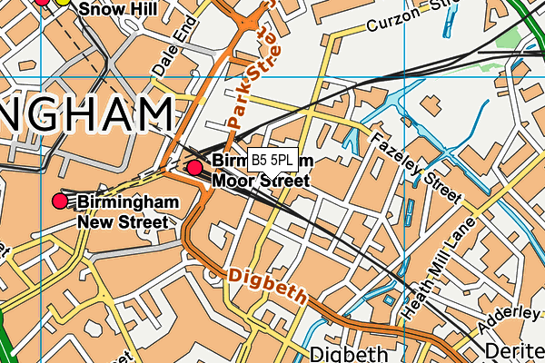 B5 5PL map - OS VectorMap District (Ordnance Survey)