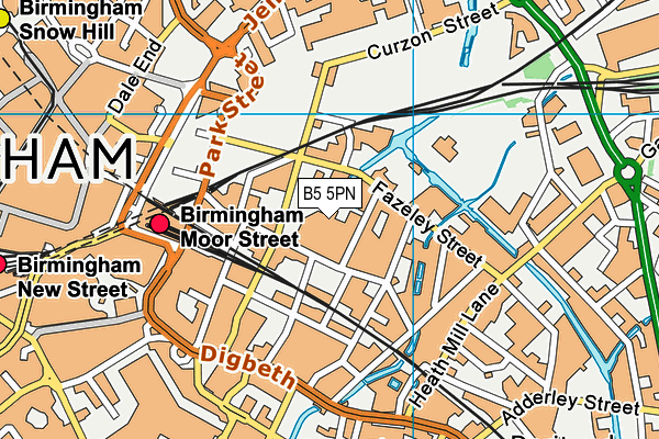 B5 5PN map - OS VectorMap District (Ordnance Survey)