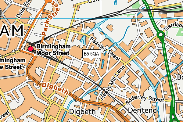 B5 5QA map - OS VectorMap District (Ordnance Survey)