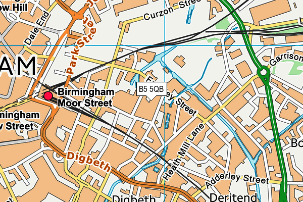 B5 5QB map - OS VectorMap District (Ordnance Survey)