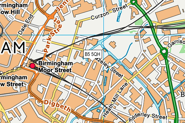 B5 5QH map - OS VectorMap District (Ordnance Survey)