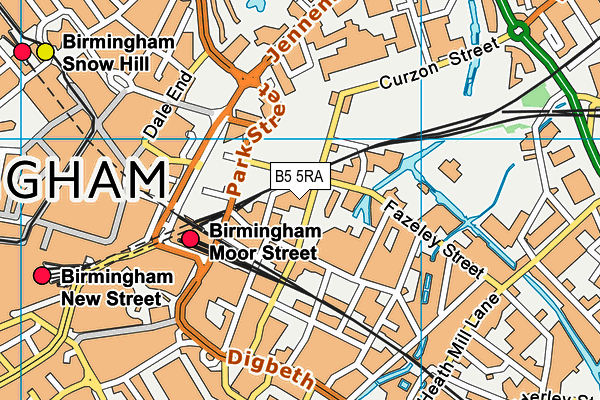 B5 5RA map - OS VectorMap District (Ordnance Survey)