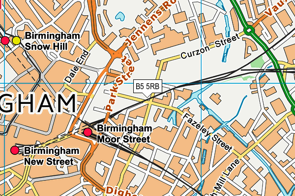 B5 5RB map - OS VectorMap District (Ordnance Survey)