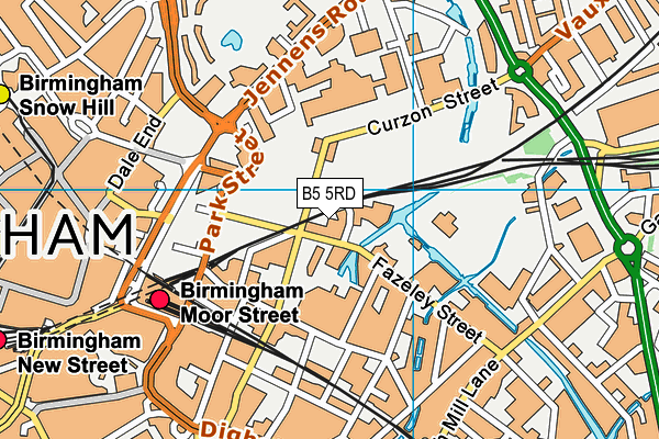 B5 5RD map - OS VectorMap District (Ordnance Survey)