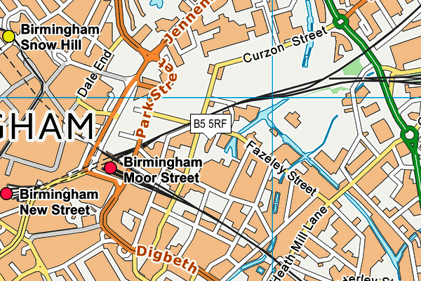 B5 5RF map - OS VectorMap District (Ordnance Survey)