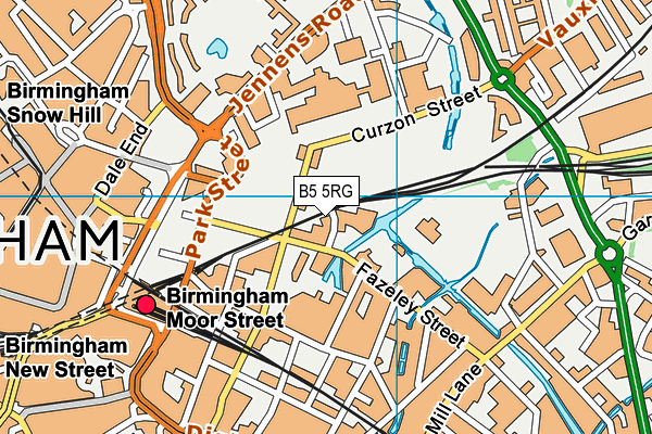 B5 5RG map - OS VectorMap District (Ordnance Survey)