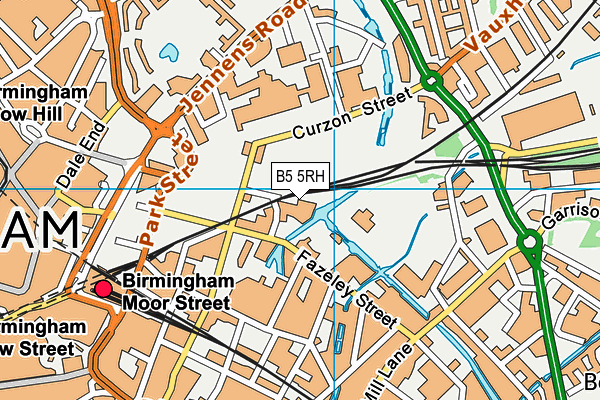 B5 5RH map - OS VectorMap District (Ordnance Survey)