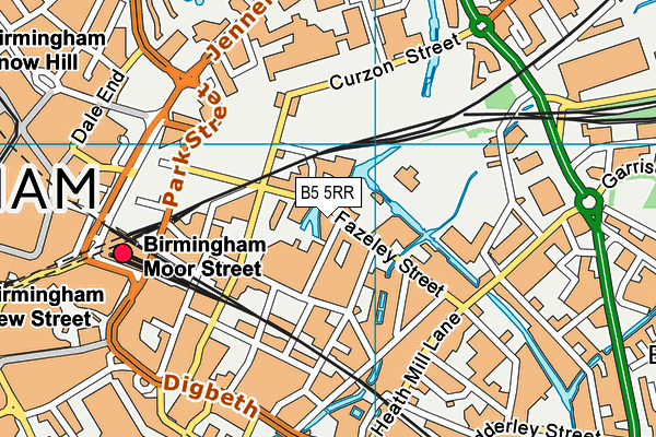 B5 5RR map - OS VectorMap District (Ordnance Survey)