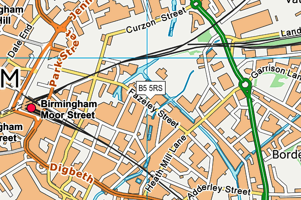 B5 5RS map - OS VectorMap District (Ordnance Survey)