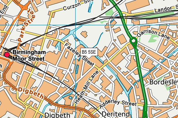 B5 5SE map - OS VectorMap District (Ordnance Survey)