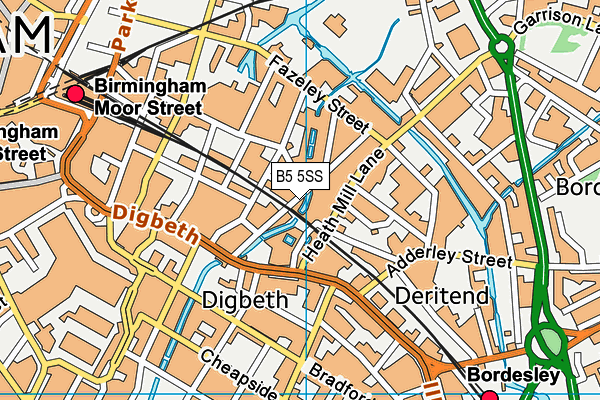 B5 5SS map - OS VectorMap District (Ordnance Survey)