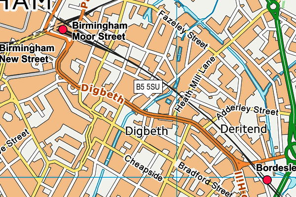 South and City College Birmingham map (B5 5SU) - OS VectorMap District (Ordnance Survey)