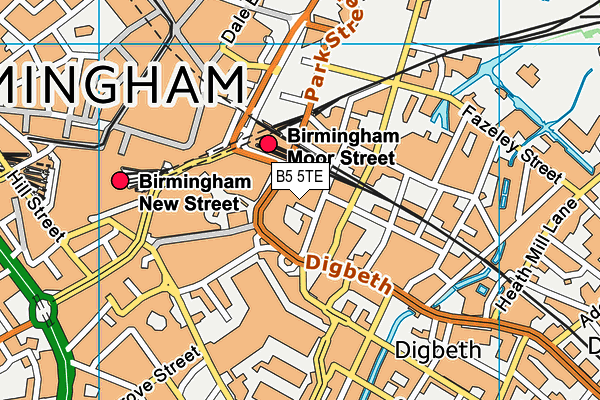 B5 5TE map - OS VectorMap District (Ordnance Survey)