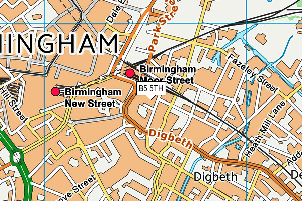 B5 5TH map - OS VectorMap District (Ordnance Survey)