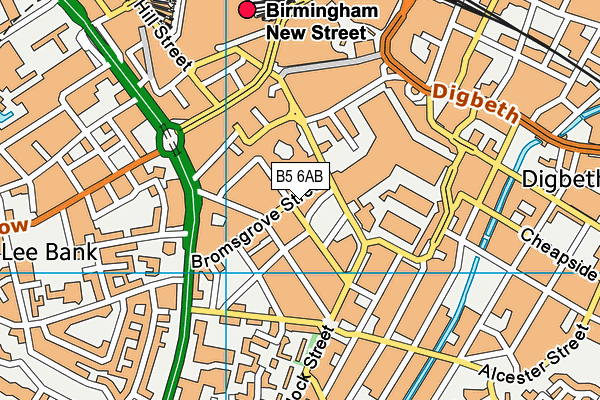 B5 6AB map - OS VectorMap District (Ordnance Survey)