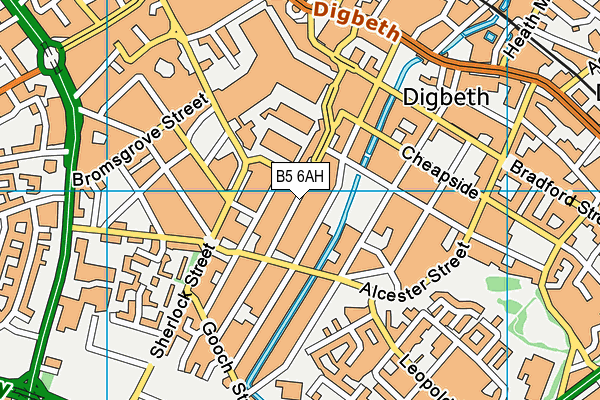 B5 6AH map - OS VectorMap District (Ordnance Survey)