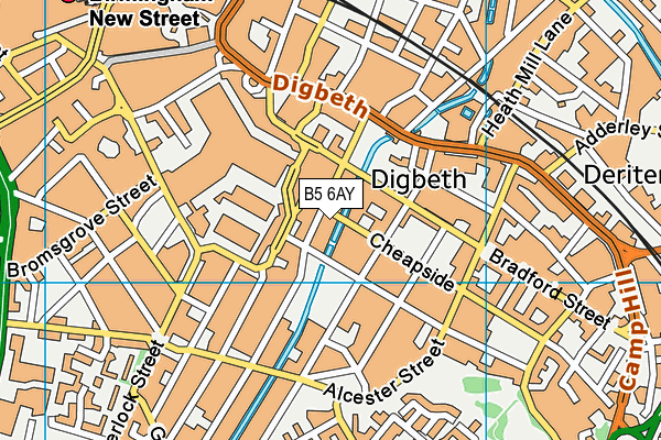 B5 6AY map - OS VectorMap District (Ordnance Survey)