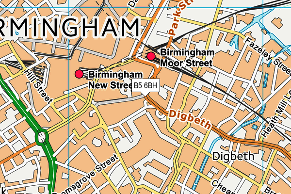 B5 6BH map - OS VectorMap District (Ordnance Survey)